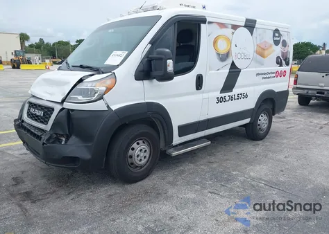 2020 Ram Promaster 1500 Low Roof 118 Wb из США, поврежденный, VIN 3C6TRVNG6LE100063